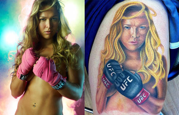 Ronda Rousey's 'Body Issue' picture immortalized in fan tattoo