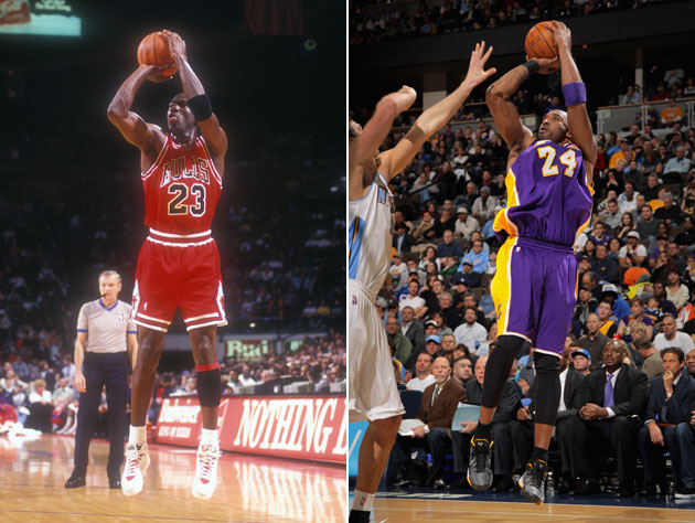 Once again, Kobe Bryant plays a lot like Michael Jordan. We have