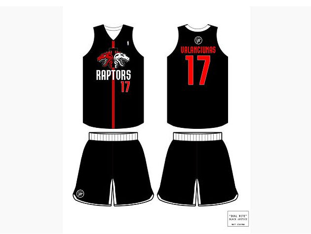 Toronto Raptors Home Uniform  Jersey design, Toronto raptors, Basketball  uniforms design