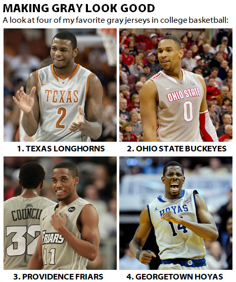 The best and worst of college basketball's gray jersey fad
