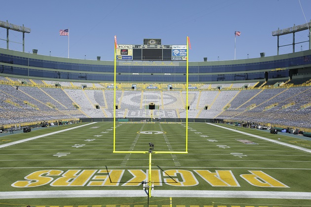 Football comes to Lambeau Field for first time