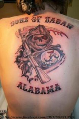 Alabama fan latest to get crazy college football tattoo, for “Sons of Saban”