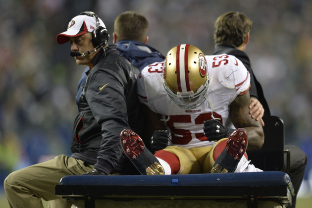 49ers coach Jim Harbaugh expects NaVorro Bowman to return midway through  2014 season