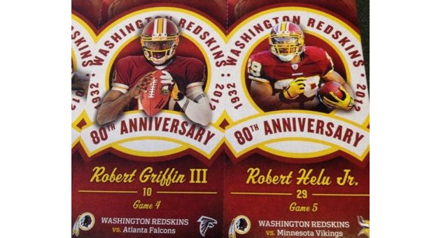 Roy Helu Jr. gets no love on Redskins tickets