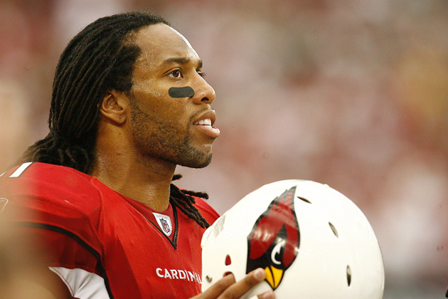 LARRY FITZGERALD AND SON TAKE IN A GAME