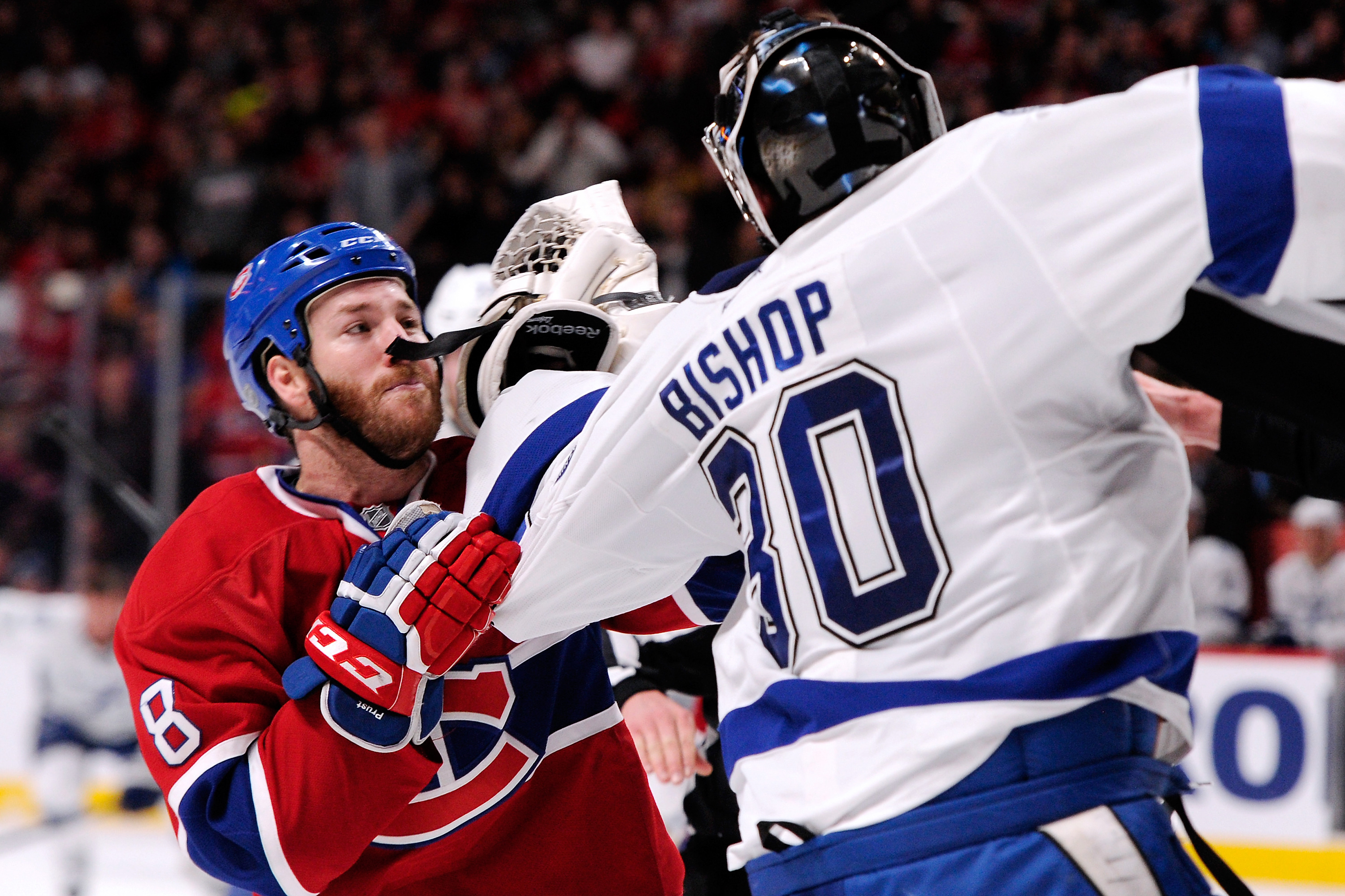 Ben Bishop, Brandon Prust debate meaning of life on ice and it doesn't end  well (VIDEO)