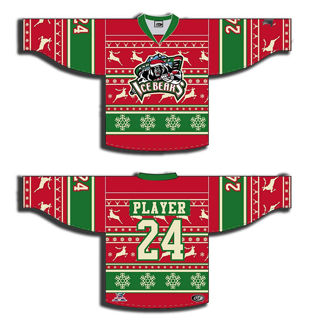 Merry Christmas Santa Holiday Hockey Jersey