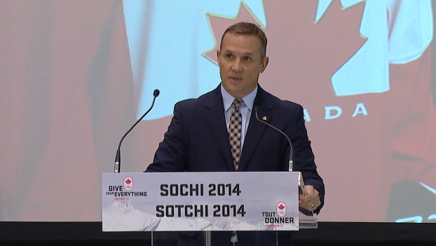 Team Canada General Manager Steve Yzerman attends a news