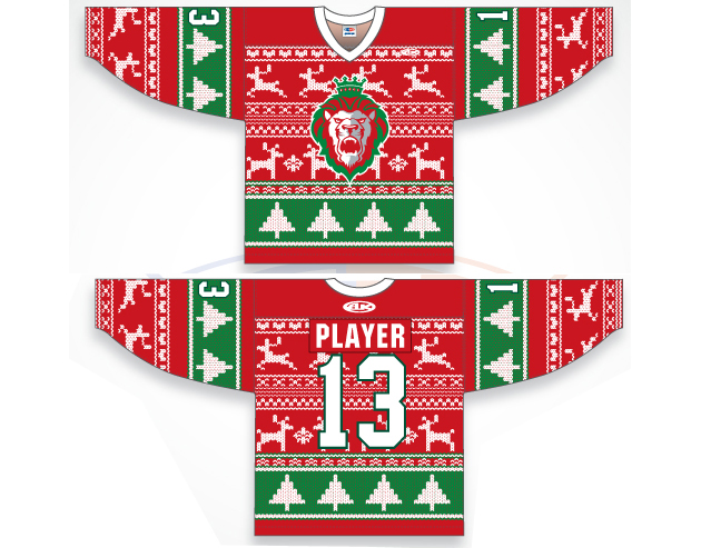 ugly christmas hockey jersey