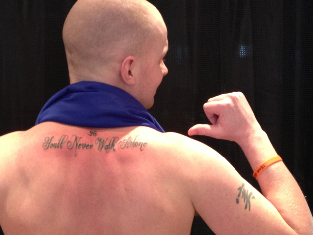 Everton Fan Gets You Ll Never Walk Alone Tattoo For Charity