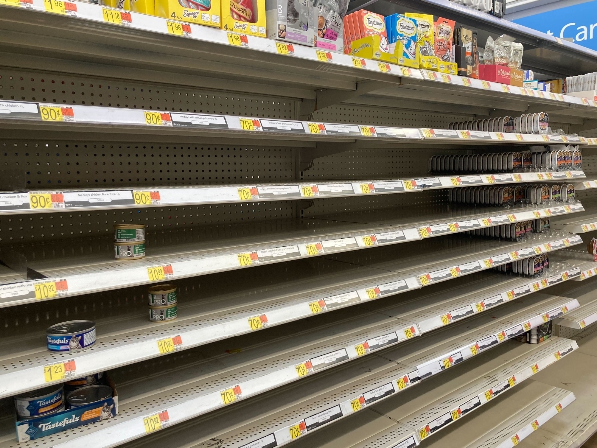 U.S. Grocery Store Shelves Are Empty. Here's What's Behind It., image size:1200x900