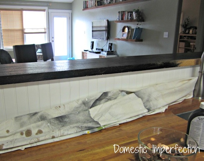 DIY Faux Butcher Block Countertop - Pennies for a Fortune