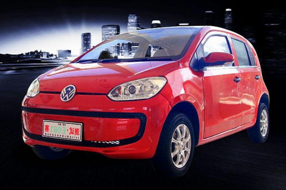 這是 Volkswagen Up 嗎？錯了，是中國電動車。