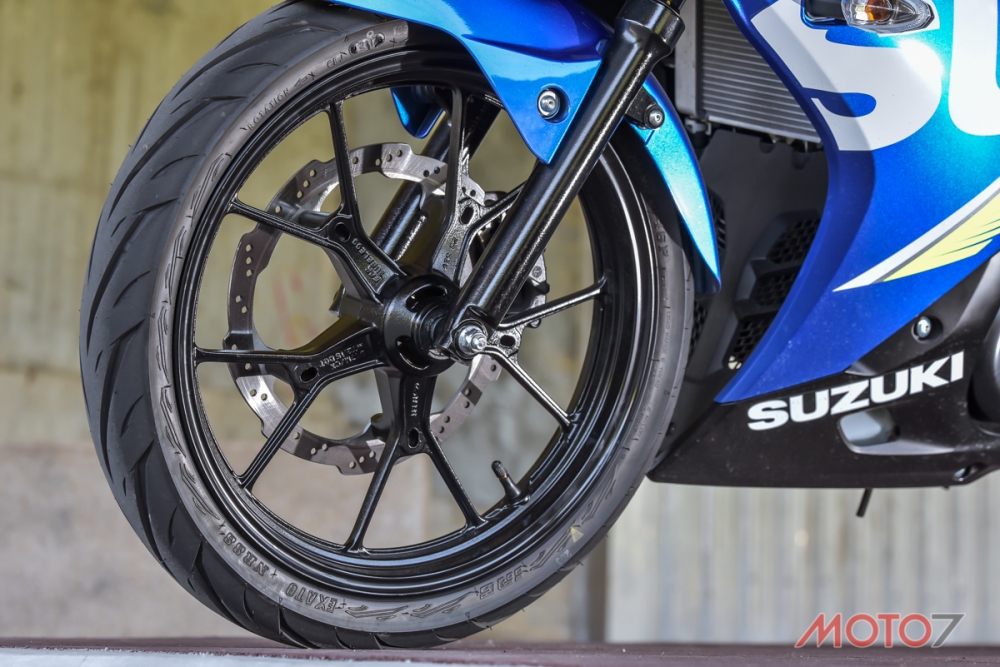 輕量化輪框設計，讓GSX-R150與GSX-S150擁有優秀的簧下重量表現。