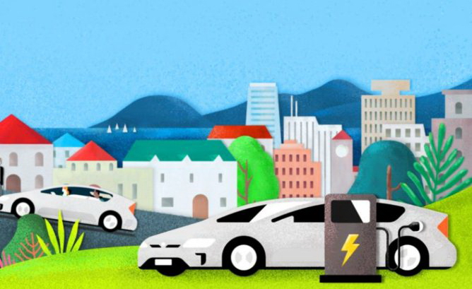 Uber提出領航者計劃，只要司機開的是零排放的電動車，每一趟都可以得到超過1美元補助。（圖片來源：https://www.hybridcars.com/uber-begins-push-get-drivers-evs/）
