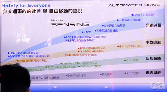 在Honda的簡報中也以〝無事故〞作為主要願景。