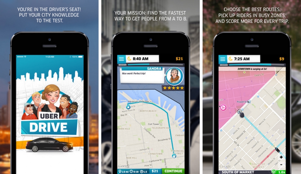 ▲Uber推出手機版模擬駕駛遊戲。