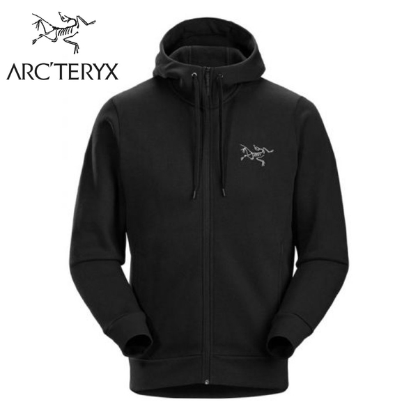 【ARC'TERYX 始祖鳥 男 LOGO連帽休閒外套《黑》】27822/連帽外套/夾克