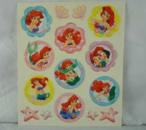 【震撼精品百貨】Disney Princess迪士尼公主The Little Mermaid Ariel小美人魚愛麗兒~玻璃貼紙