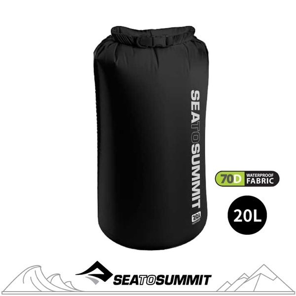 【Sea to Summit 澳洲 70D 輕量防水收納袋20L《黑》】ADS20BK/打理包/裝備袋/背包內套