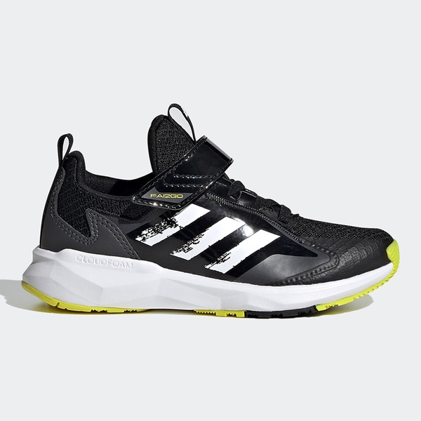 ADIDAS FAI2GO 童鞋 中童 大童 慢跑 魔鬼氈 網布 透氣 黑 白 黃【運動世界】FX2934