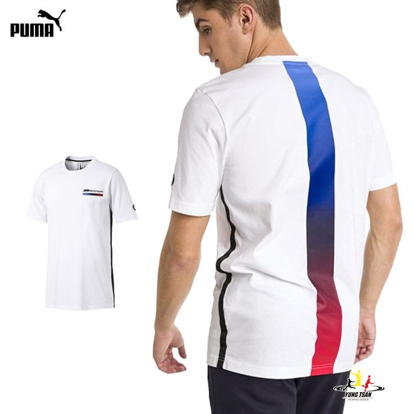 Puma BMW Life 白 男 短袖 上衣 短T 棉T 短袖 衛衣 運動 休閒 上衣 57778102