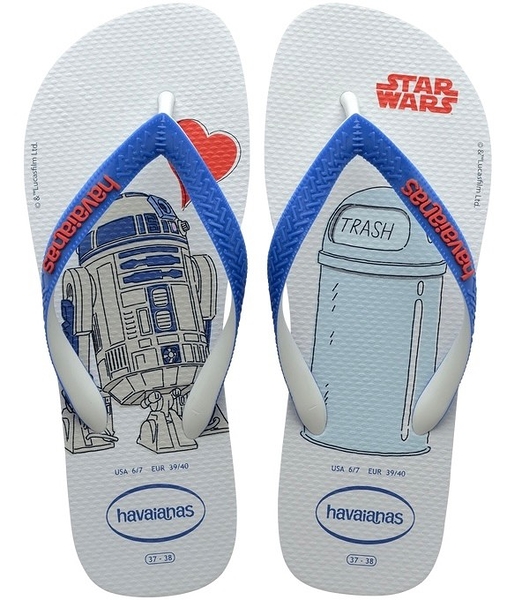 havaianas 哈瓦士 巴西人字拖 男款 Star wars 星際大戰 R2D2 涼鞋 拖鞋 夾腳拖 海灘鞋【南風百貨】