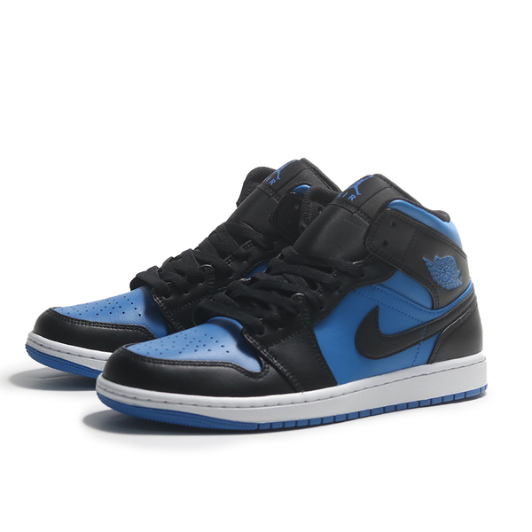 NIKE 休閒鞋 AIR JORDAN 1 MID 黑藍 AJ1 中筒 經典 男 DQ8426-042