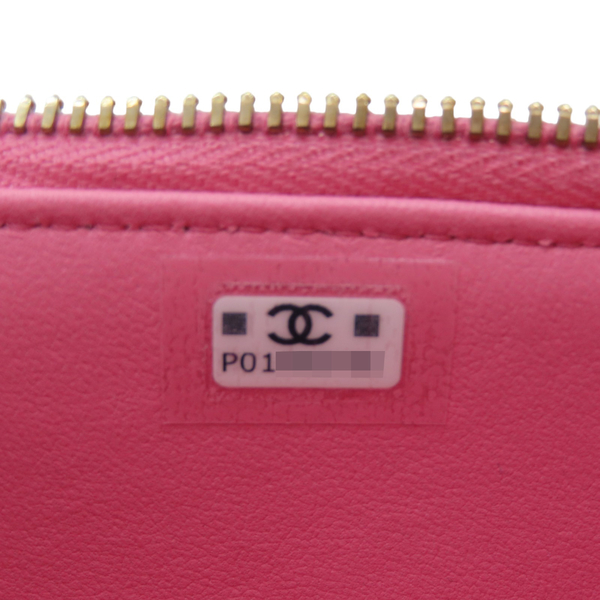 【二手名牌BRAND OFF】CHANEL 香奈兒 粉紅色 羊皮 化妝包 手提鏈包 金扣 (無卡) AP3383 product thumbnail 8