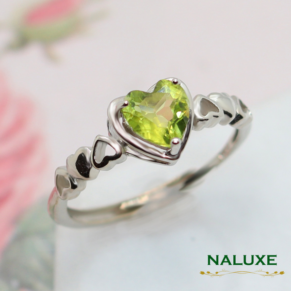 【Naluxe】天然寶石橄欖石心有所屬戒指(八月誔生石幸運守護石) product thumbnail 4