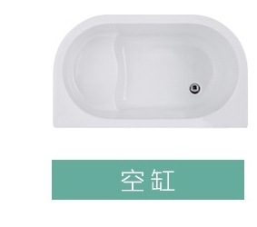 【麗室衛浴】BATHTUB WORLD 3011 小空間福音 壓克力造型缸含牆 100*70*61公分 帶右座椅