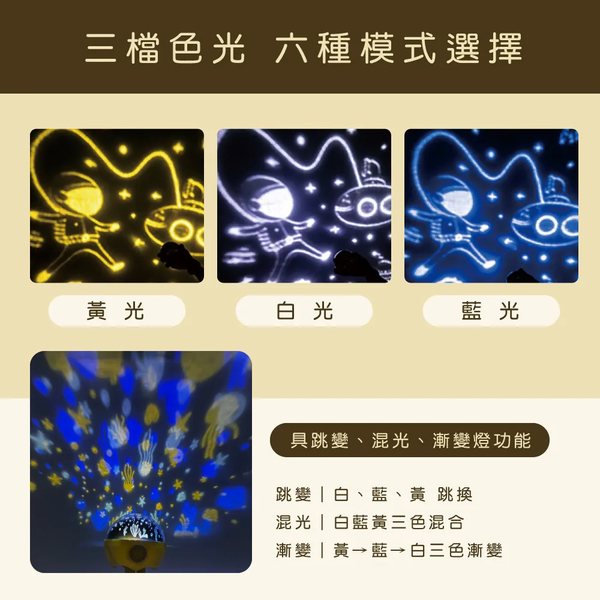 KINYO 小章魚百變投影燈(附3組投影燈片) LED-6545 product thumbnail 4