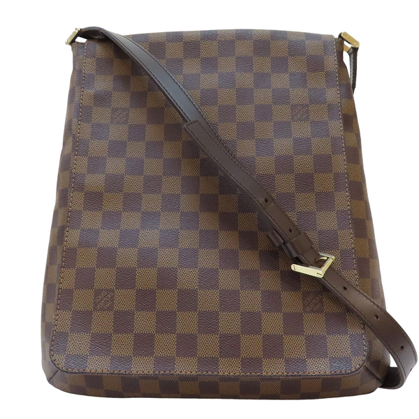 【二手名牌BRAND OFF】LOUIS VUITTON LV 路易威登 棕色 PVC塗層帆布 棋盤格 單肩包 N51302