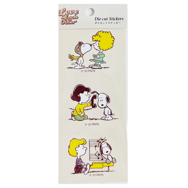 小禮堂 Snoopy 透明裝飾貼紙 (米互動款) 4521417-299864