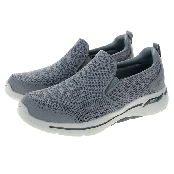 Skechers 健走鞋 Go Walk Arch Fit-Conference 男 灰 套入式 216260CHAR 休閒鞋