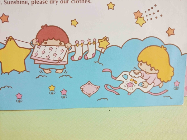 【震撼精品百貨】Little Twin Stars KiKi&LaLa 雙子星小天使~卡片-曬衣