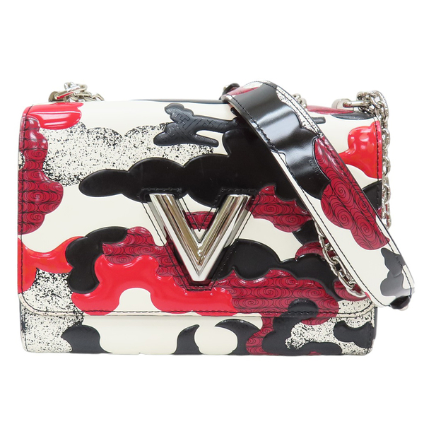 【二手名牌BRAND OFF】LOUIS VUITTON LV 路易威登 白/紅/黑 Epi 牛皮 Patchwork Waves 肩背包