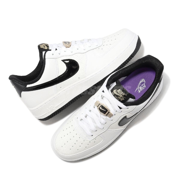 Nike 休閒鞋Air Force 1 07 LV8 EMB 白黑冠軍熊貓男鞋【ACS】 DR9866