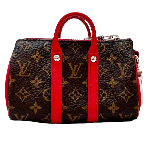 【二手名牌BRAND OFF】LOUIS VUITTON LV 路易威登 棕色 PVC塗層帆布 Colormania Mini Keepall 吊飾 M01521