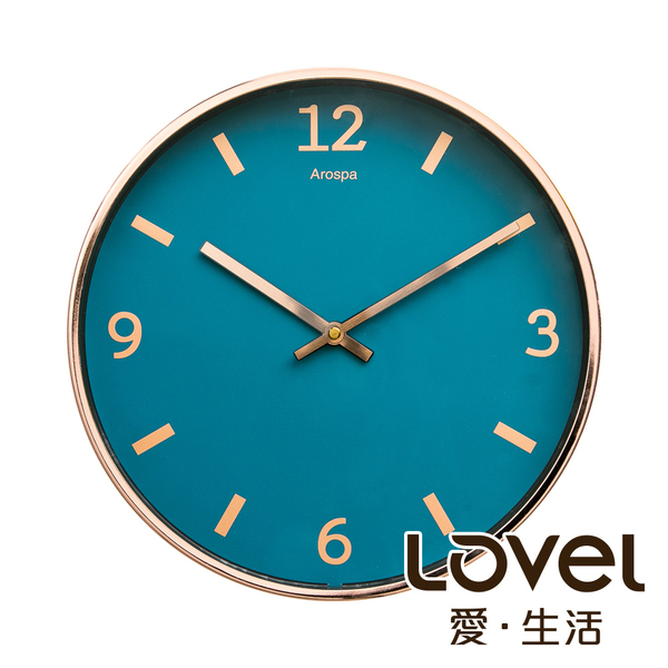 Lovel 30cm玫瑰金框靜音數字時鐘 - 共4款