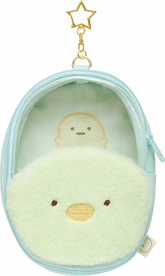 【震撼精品百貨】角落生物 Sumikko Gurashi~SAN-X角落生物收納包掛飾-綠色企鵝*84071