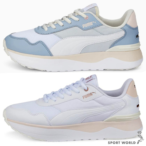 【現貨】PUMA R78 Voyage 女鞋 休閒 皮革 網布 粉藍38072916 / 粉白38072918 product thumbnail 2