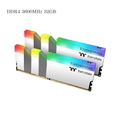 米特3C數位–曜越 鋼影 TOUGHRAM RGB 記憶體 DDR4 3600MHz 32GB(16GBx2)/白色/R022D416GX2-3600C18A