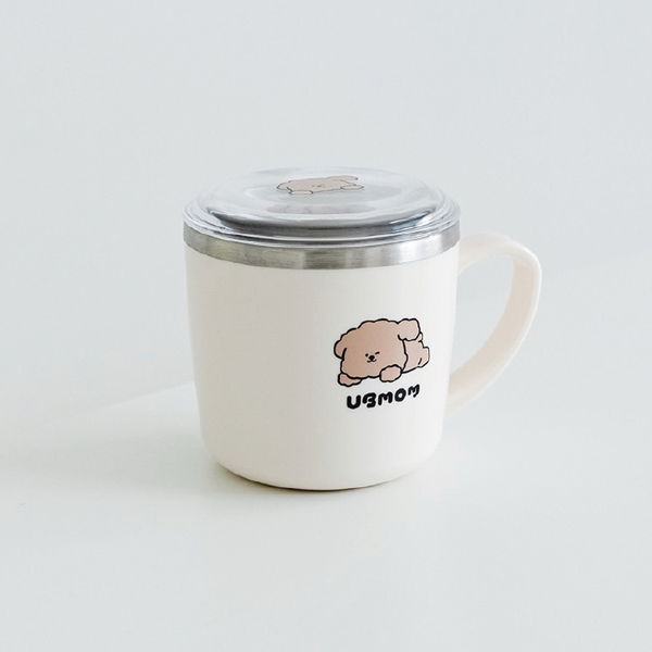 韓國 UBMOM 可可狗不鏽鋼杯子(附蓋子)喝水杯|漱口杯|學習杯 product thumbnail 6