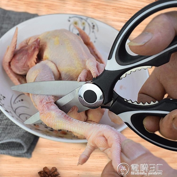 十八子作廚房剪刀鋒利雞肉剪多功能強力雞骨剪不銹鋼家用食物剪刀 全館免運
