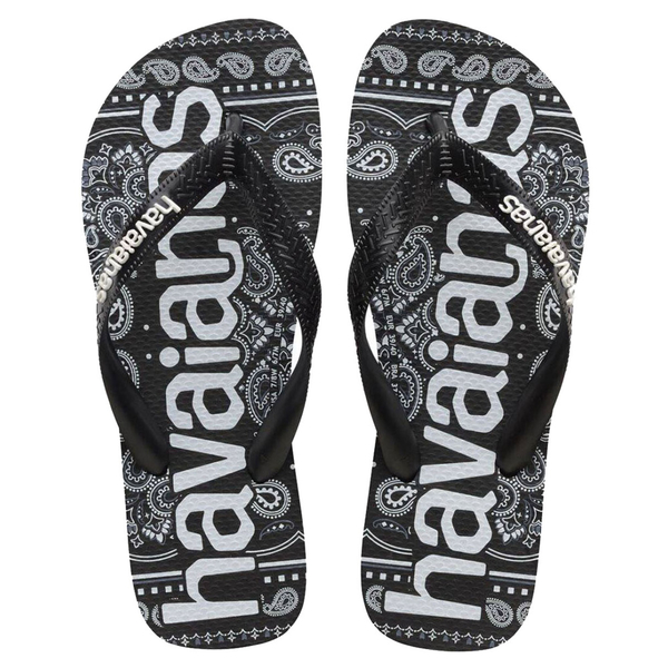 HAVAIANAS 哈瓦仕 TOP LOGOMANIA 黑 變形蟲 人字拖 夾腳拖 中性 41484490090U