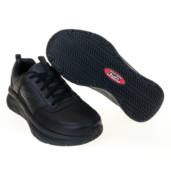 SKECHERS D'LUX WALKER SR 男工作鞋休閒黑寬楦200102WBLK | 休閒鞋 