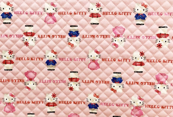 【震撼精品百貨】Hello Kitty 凱蒂貓~日本三麗鷗SANRIO KITTY日本正版布料106X100CM-鋪棉禮服粉*22904