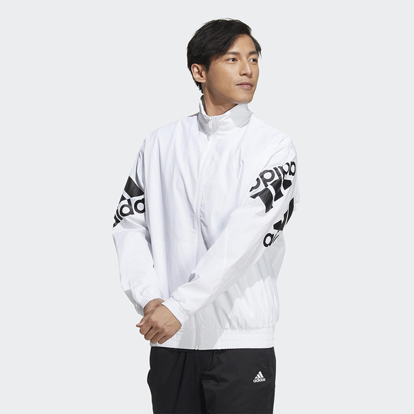 Adidas FI BP1 WVJK 男裝 外套 立領 休閒 口袋 尼龍 手袖LOGO 白【運動世界】HE7458 product thumbnail 3