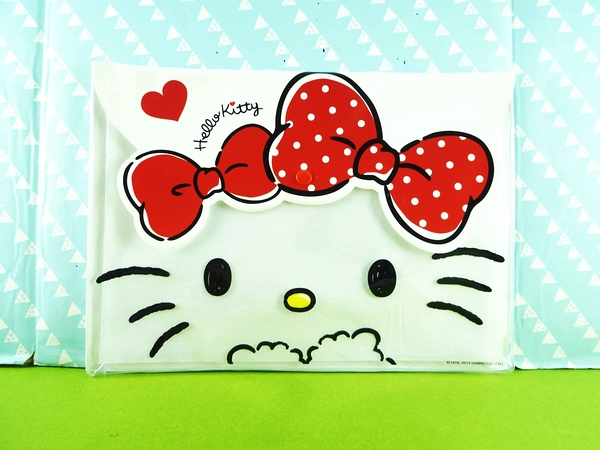 【震撼精品百貨】Hello Kitty 凱蒂貓~文件袋~紅緞帶【共1款】